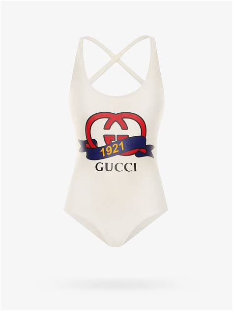 gucci one piece swimsuit white|Gucci flower bikini.